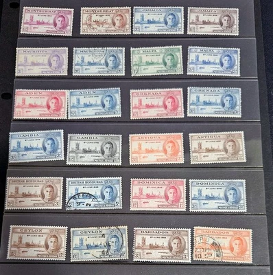 1946 King George VI Victory Omnibus stamps 70+ - image 1 of 3