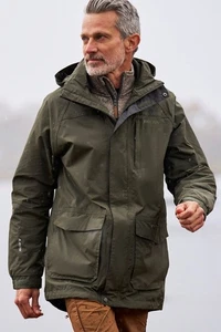 Mountain Warehouse Mens Long Waterproof Jacket Rain Coat Cagoule Taped Seams - Picture 1 of 45