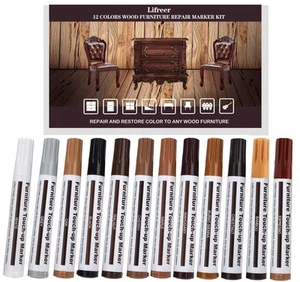 Revolutionary Furniture Touch Up Markers 12 Colors Wood Scratch Repair Marke - Picture 1 of 6