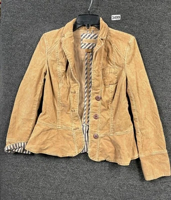 Chaqueta Pilcro And The Letterpress para mujer talla 4 tostada pana a rayas lavado descolorido Foto 1 de 4