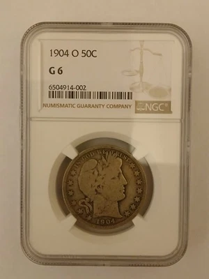 1904 O Barber Silver Half Dollar NGC G6 - Image 1 of 4