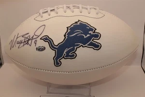 DETROIT LIONS MATTHEW STAFFORD FULL SIZE LIONS LOGO AUTO FOOTBALL - Picture 1 of 4