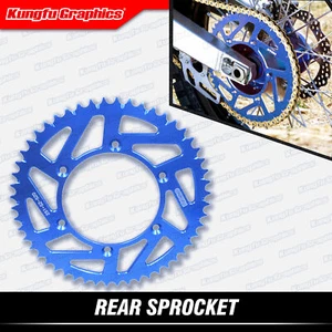 Rear Aluminum Sprocket Set for Yamaha YZ125 YZ250 YZF 250 450 WR250F WR450F Blue - Picture 1 of 4