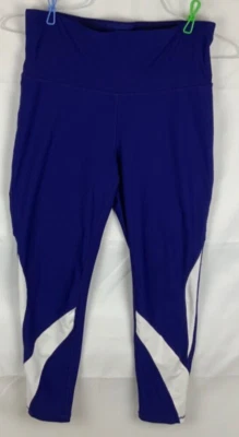 Legging de ejercicio elástico ajustado medio Xersion para mujer azul blanco bolsillo en la cintura Foto 1 de 4