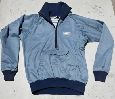 Men's Vintage Marmot Jacket Blue Solid S Anorak True Logo Outdoor Climb Hike 70s - Image 1 of 4