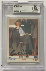 BERT SUGAR FIRMADO 1991 KAYO #75 BOXEO BECKETT AUTÉNTICO AUTO - Imagen 1 de 2