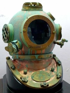 Antique Anchor Engineering Diving Divers Helmet Mark Vintage Morse Scuba Helmet - Picture 1 of 7