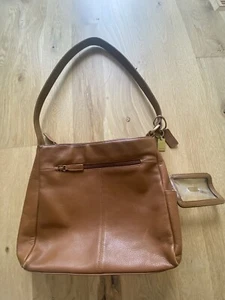 Rolf’s Genuine Leather Crossbody Handbag Camel Nice - Picture 1 of 5