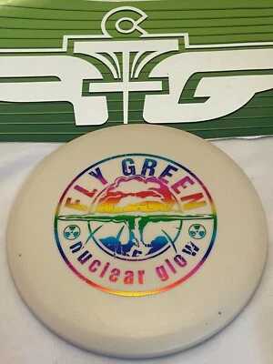  FLY GREEN DISC GOLF INNOVA NUCLEAR GLOW CUSTOM DX ROC MIDRANGE DRIVER 177G - Image 1 of 2
