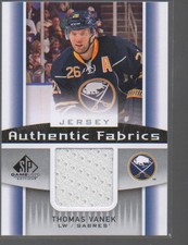 THOMAS VANEK 2013-14 SP GAME USED AUTHENTIC FABRICS JERSEY CARD #AF-TV 