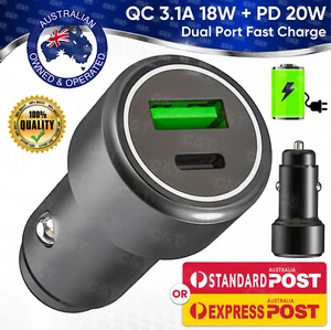 Fast Car Charger 3.1A USB Quick Charger 2 Port Qualcomm QC3.0 Lighter Socket AU - Picture 1 of 8