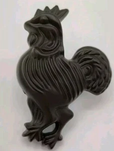 Lot of 5 ATLAS ROOSTER cabinet knobs AGED BRONZE Pulls -  3 face RIGHT & 2 LEFT - Picture 1 of 6