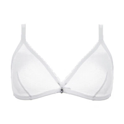 Ladies Bras Sexy Mesh Transparent Brassiere Ultra-thin Soft Lace Lingerie Bra BH - Image 1 of 4