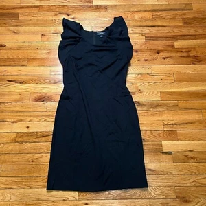 Lands End Sleeveless Round Neck Shift Dress Black Size 6 Knee Length 36 in Long - Picture 1 of 7