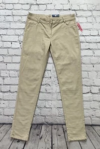 NWT Izod Teen Size 5 Approved Schoolwear Khaki Stretch Skinny Pants Easy Care - Picture 1 of 14