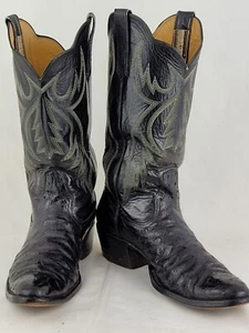 RARE Size 10AAA Rios Of Mercedes Womens Black Full Quill Ostrich Cowgirl Boots - Picture 1 of 14