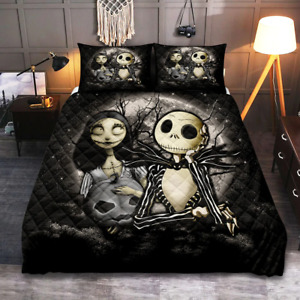 Jack And Sally Nightmare Before Christmas Moonlight Quilt Bed Set