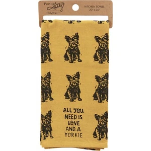 Primitives by Kathy Kitchen Towel - All you need is Love and a Yorkie 452629 - Picture 1 of 2