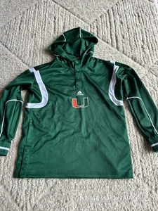 Adidas Universidad de Miami Huracanes Pullover Sudadera con Capucha Camisa Para Hombre Mediana ¡Rara! - Imagen 1 de 11