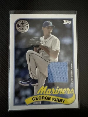 2024 TOPPS SERIES 2 BASEBALL GEORGE KIRBY 1989 TOPPS BASEBALL RELIC CARD 89R2-GK - Image 1 of 2