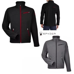 SPYDER MEN'S 3-LAYER SOFT SHELL JACKET, FULL ZIP, CHEST/SIDE POCKETS, S-3XL - Picture 1 of 5