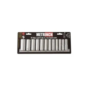 METRINCH Deep Socket Set 3/8" Drive 12Pc MET-0330 - Picture 1 of 1