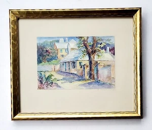 1940's E. Lilian Bell Impressionist Watercolor Painting of St. George's Bermuda - Picture 1 of 6