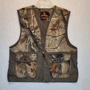 Game Winner Real Tree Camo Hunting Zip Vest Game Pockets Men's Large - Picture 1 of 11