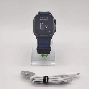 Unlocked Apple Watch Ultra 2 49MM Black Titanium Navy Blue Alpine Loop A2986 - Zdjęcie 1 z 8