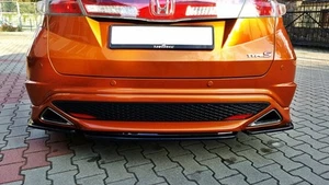 Difusor negro para Honda Civic VIII Type R S parte trasera FLap Splitter - Imagen 1 de 2