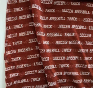 1 1/3 Yards x 60" SPORTS Baseball Track Soccer 2-Way Stretch Jersey Fabric - Picture 1 of 3
