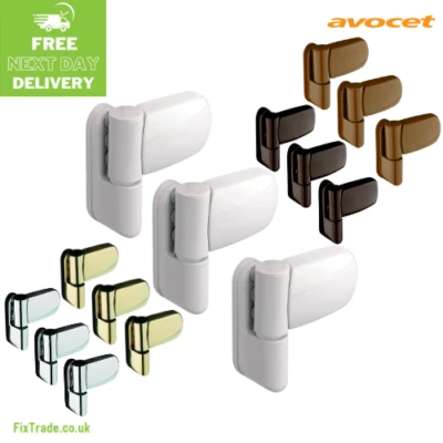 Pack de 3 Bisagras Bandera Puerta Doble Acristalamiento UPVC Ajustables Avocet ET3D