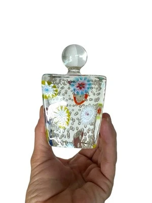 Fratelli Toso Murano Art Glass Millefiori  Bubble Paperweight Knob Handle - Image 1 of 4