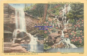 De colección Catawba Falls McDowell County Ridgecrest Old Fort North Carolina PC Sin publicar - Imagen 1 de 2