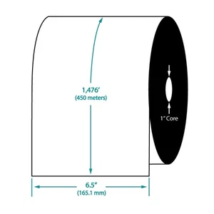 Nastro codice a barre cera migliorata resina premium 6,50" x 1476' TDW121 per Zebra - Foto 1 di 1