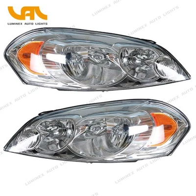 For Chevrolet Impala 2006-2013 Monte Carlo 2006-2007 Headlight Chrome RH+LH Foto 1 de 4