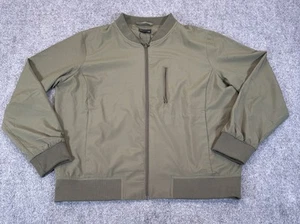 Banana Republic Bomber Jacket Mens L Olive Green Full Zip Pockets Lightweight - Picture 1 of 13