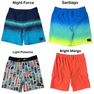 Hurley Boys Pull-On Draw-Cord Back Pocket Swim Trunk - Picture 1 of 12