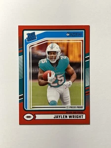 2024 Panini Donruss - Rated Rookie Jaylen Wright #344 Press Proof Red (RC) - Picture 1 of 2