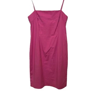 Brooks Brothers Size 14 Made in the USA Pink Spaghetti Strap Shelf Bra Dress - Picture 1 of 6