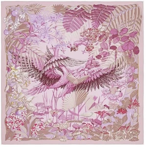 HERMES Bufanda Carre 90cm FIESTA FLAMENCO 100% Seda Rosa Multi con Caja - Imagen 1 de 5