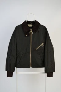 Women’s Arlene Wax Jacket Size UK 12 USA 8 Water-resistant Green NWT - Picture 1 of 13