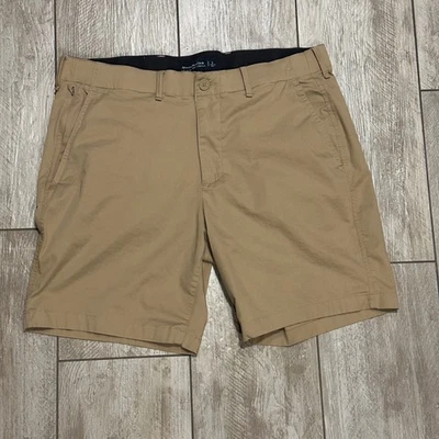 Abercrombie & Fitch Men's Stretch Chino Shorts Beige Khaki size Large 36 waist - Image 1 of 4