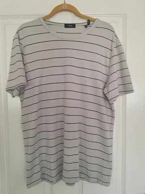 Theory Precise Tee Striped T Shirt Men’s Crem  Short Sleeve size L - Image 1 of 4