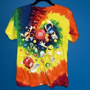 M&M's 100% Cotton Tye Dyed T-Shirt Kids Small - Picture 1 of 4