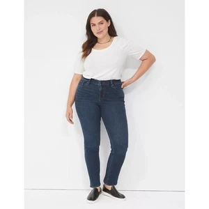 Lane Bryant Signature Fit Mid-Rise Straight Dark Wash Jeans, Size 24 Plus - Picture 1 of 11
