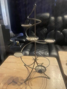Vintage Metal Spiral Display Stand – 6 Tier Plant, Candle, or Decor Holder - Picture 1 of 3