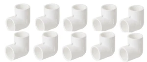 (10) pack Charlotte 3/4" Slip to 3/4" Slip 90 Degree Elbow. Schedule 40 PVC - Picture 1 of 1
