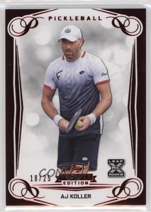 2023 Leaf Pickleball Premier Edition Red Foil /25 AJ Koller #4