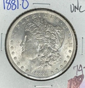 Dólar de plata Morgan 1881-O ~ sin circular ~ bonita moneda~ ref# d/s - Imagen 1 de 2